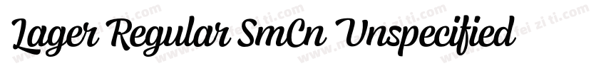 Lager Regular SmCn Unspecified Regu字体转换